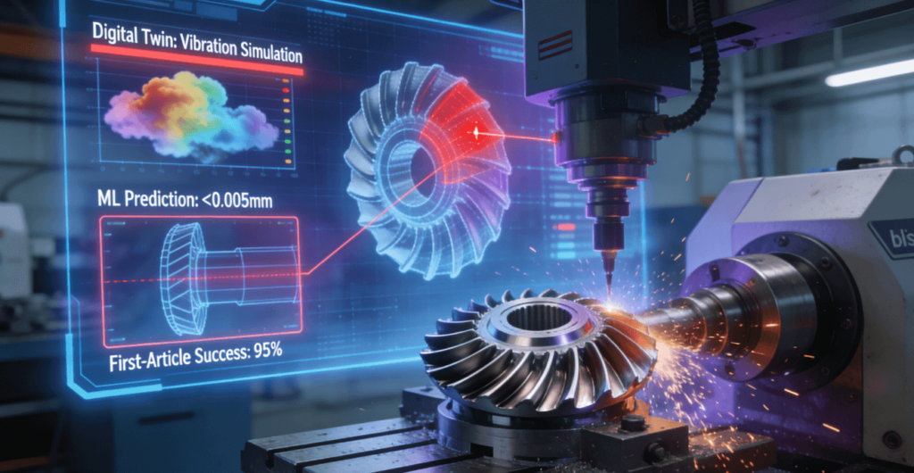 Digital twin machining simulation